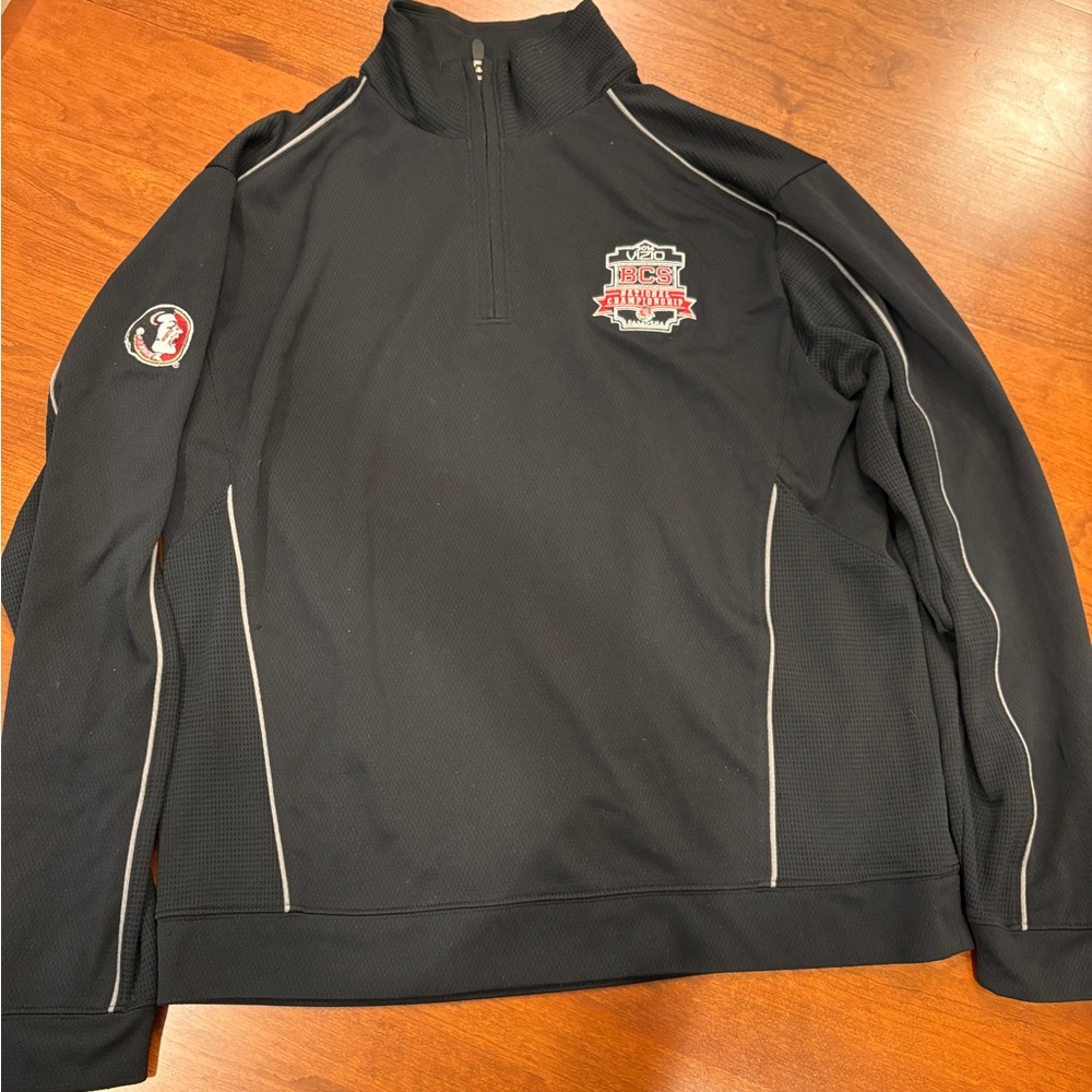 FSU 2014 National Championship Cutter & Buck Black DryTec Large Men’s Pullover